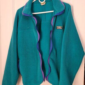 Vintage LL Bean Zip Up Teal Fleece